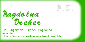 magdolna dreher business card